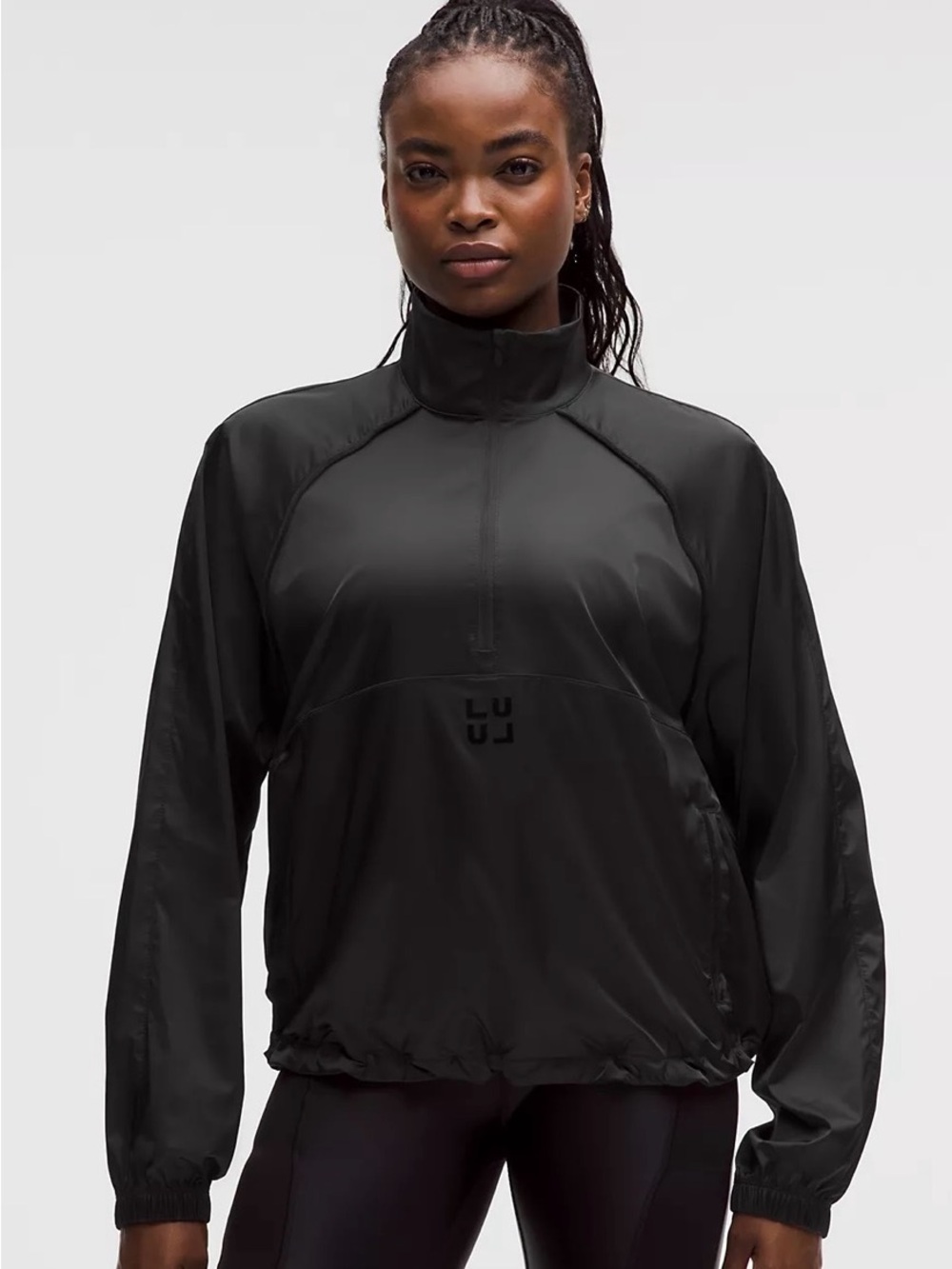 LULULEMON Stretch-Satin Flocked Training Jacket - size Small in Black NWT